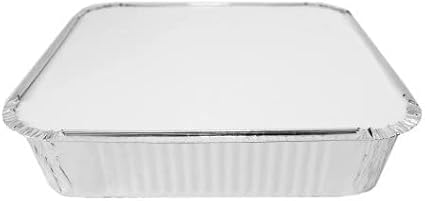 Adam Icon 30 Large Aluminium Foil Food Containers Trays with Lids (No.9) Catering Trays, Takeaway Foil Food Containers for Cooking Food Storage BBQ, Roasting Baking Broiling
