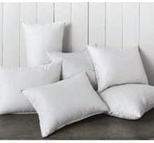 ACCENTHOME Cushion Inner Pads (Pack of 4) 18" x 18" Throw Pillow Inserts | Hypoallergenic Square Cushion Fillers - Hollowfiber Pillow Sham Stuffer (45 x 45 cm, White)