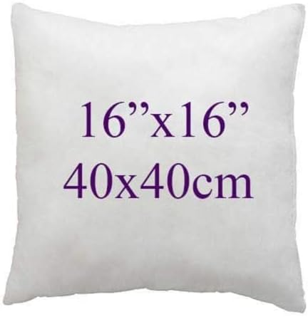 Adam Icon Hollowfibre Filled Cushion Inserts - Decorative Square Cushion Pad for Sofa, Chair, Bed - Pack of 2 (, 16x16 inch / 40x40cm)