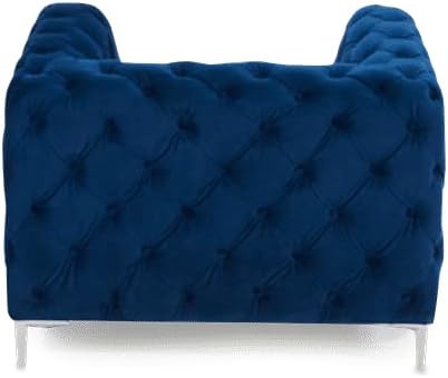 Adam Icon armchair blue velvet fabric for living room