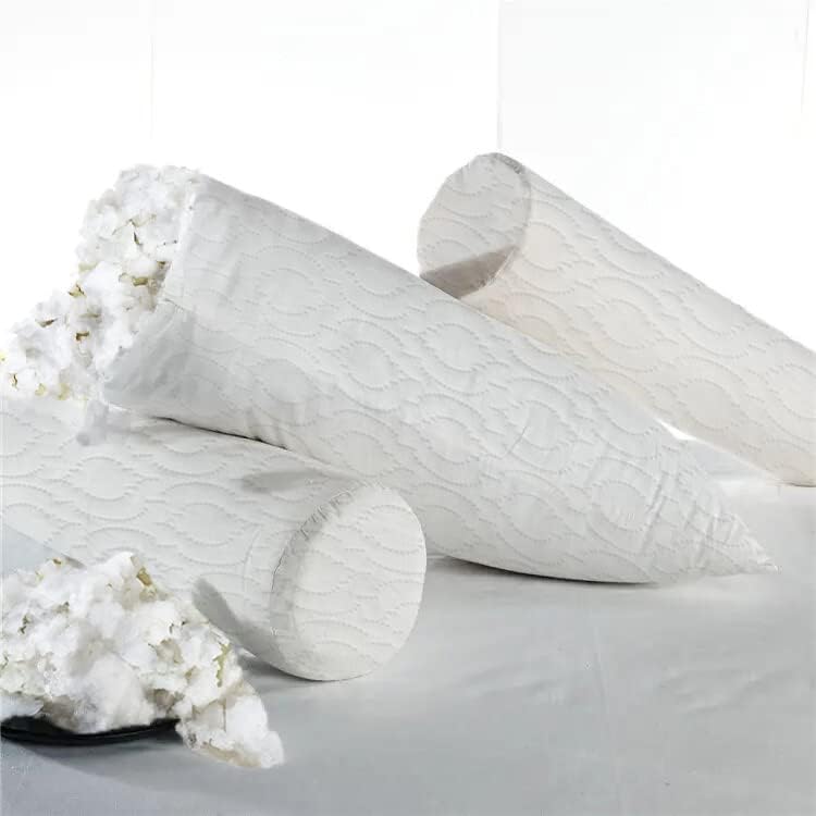 Becky Cameron Neck Roll Pillow Orthopedic Bolster Crumbed Foam Filled Cylinder Cushion Pad Lumbar Support Leg Pain Comfort Cervical Round Pillow ideal for Rest Reading Sleeping (12" x 6" Round)