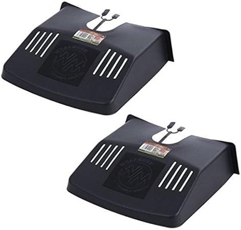 Whatmore 2 X Drain Cover 12"x11" Black Plastic Grid Cover Ventilated
