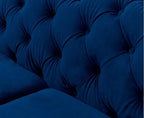 Adam Icon armchair blue velvet fabric for living room