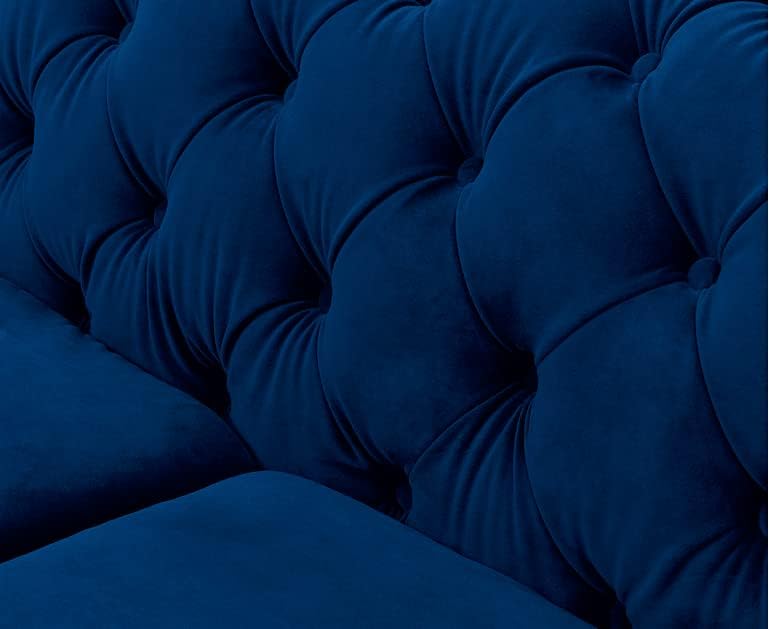 Adam Icon armchair blue velvet fabric for living room