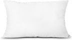 EDOW Throw Pillow Insert, Lightweight Soft Polyester Down Alternative Decorative Pillow, Sham Stuffer, Machine Washable. (White, 12x20)