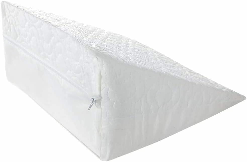 Foamily Orthopaedic Bed Wedge Support Pillow Memory Foam - for Acid Reflux, GERD, Reduce Back Pain, Snoring and Breathing Problems - Great for Sleeping, Reading, Rest Elevation -Washable Cover