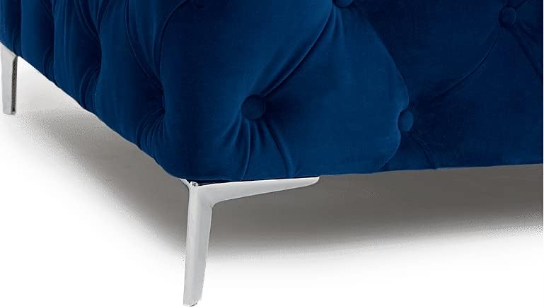 Adam Icon armchair blue velvet fabric for living room