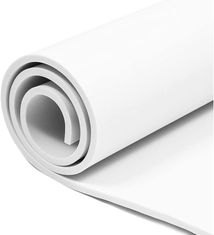 IZO All Supply M&A STYLES LTD OFFER 1/2"x24"x72" Upholstery Foam Cushion High Density, Chair Cushion Square Foam for Dinning Chairs, Wheelchair Seat Cushion Replacement
