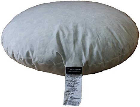 IZO All Supply 95% Feather 5% Down, 32 Inch Diameter Round Floor and Cushion Throw Pillow @ M&A STYLES LTD