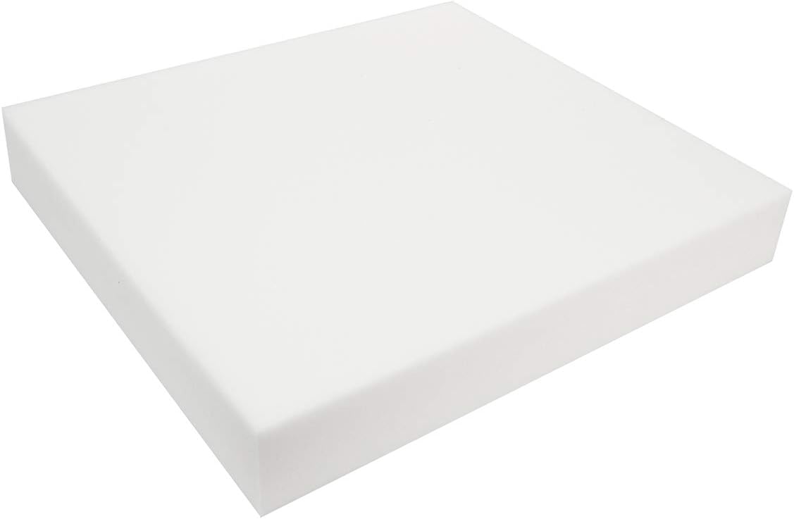 AK TRADING CO. 24" W x 24" L Upholstery Foam Cushion High Density (Chair Cushion Square Foam for Dinning Chairs, Wheelchair Seat Cushion Replacement) - Made in USA (1x24x24)