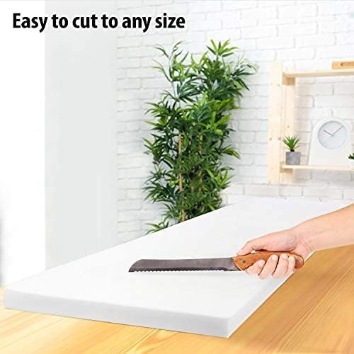 AK Trading CO. Professional 3" Thick, 18" Wide X 72" Long Regular Density Upholstery Foam, White