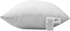ACCENTHOME Cushion Inner Pads (Pack of 2) 18" x 18" Throw Pillow Inserts | Hypoallergenic Square Cushion Fillers - Hollowfiber Pillow Sham Stuffer (45 x 45 cm, White)