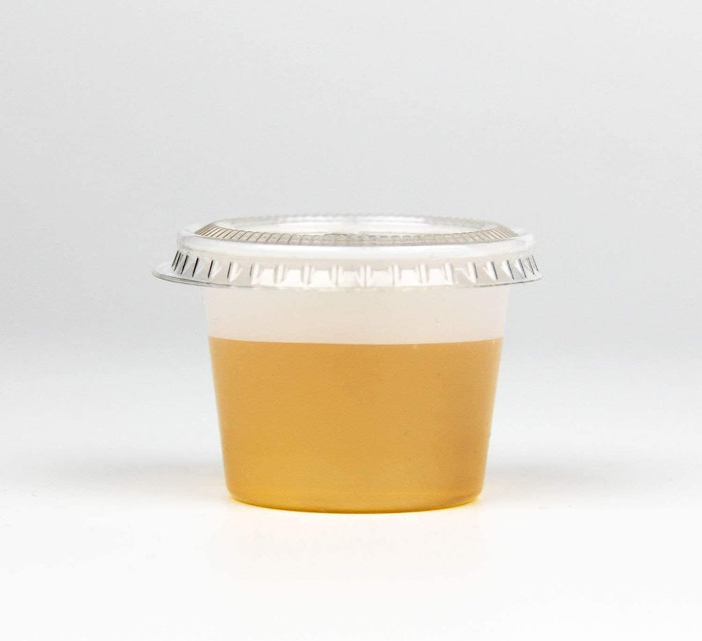Becky Cameron™ Round 2oz Transparent Plastic Food Containers Lids Deli Pot or Sauce Take Away Chutney Ketchup Restaurant Jelly Shot & Dessert Cups Re-Usable (Pack of 50)