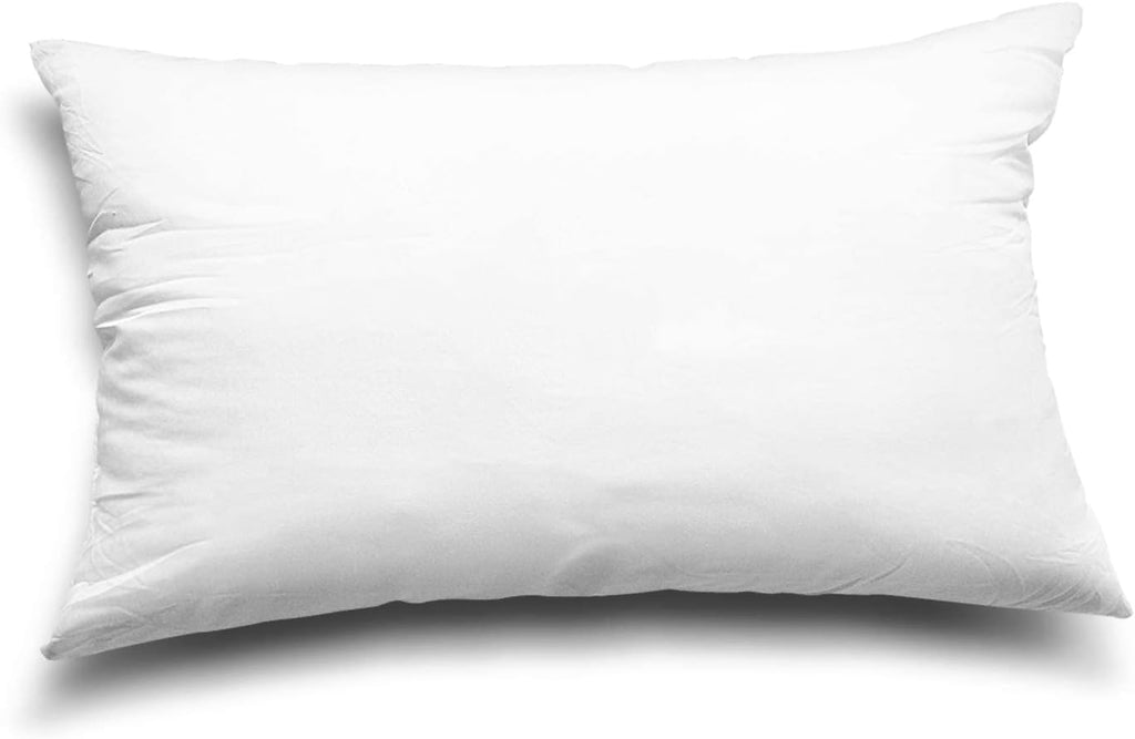 EDOW Throw Pillow Insert, Lightweight Soft Polyester Down Alternative Decorative Pillow, Sham Stuffer, Machine Washable. (White, 12x20)