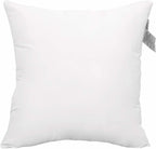 ACCENTHOME Cushion Inner Pads (Pack of 4) 18" x 18" Throw Pillow Inserts | Hypoallergenic Square Cushion Fillers - Hollowfiber Pillow Sham Stuffer (45 x 45 cm, White)