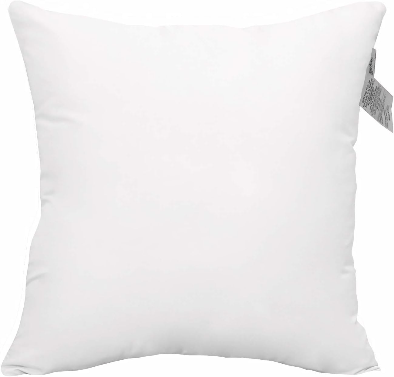 ACCENTHOME Cushion Inner Pads (Pack of 4) 18" x 18" Throw Pillow Inserts | Hypoallergenic Square Cushion Fillers - Hollowfiber Pillow Sham Stuffer (45 x 45 cm, White)
