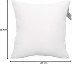 ACCENTHOME Cushion Inner Pads (Pack of 2) 18" x 18" Throw Pillow Inserts | Hypoallergenic Square Cushion Fillers - Hollowfiber Pillow Sham Stuffer (45 x 45 cm, White)