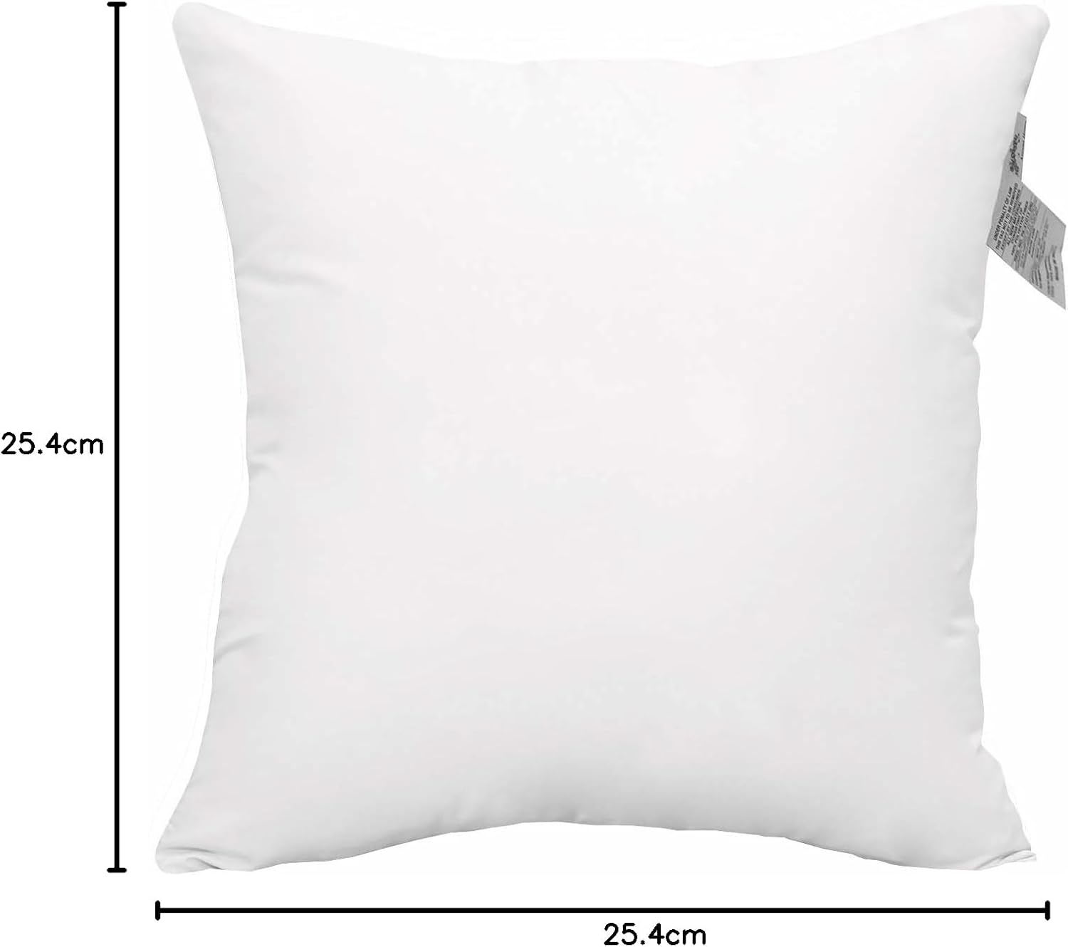 ACCENTHOME Cushion Inner Pads (Pack of 2) 18" x 18" Throw Pillow Inserts | Hypoallergenic Square Cushion Fillers - Hollowfiber Pillow Sham Stuffer (45 x 45 cm, White)