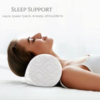 Becky Cameron Neck Roll Pillow Orthopedic Bolster Crumbed Foam Filled Cylinder Cushion Pad Lumbar Support Leg Pain Comfort Cervical Round Pillow ideal for Rest Reading Sleeping (12" x 6" Round)