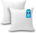 Foamily Throw Pillows Insert Set of 2 - 12 x 12 Insert for Decorative Pillow Covers - Made in USA - Bed and Couch Sham Filler @ M&A styles ltd