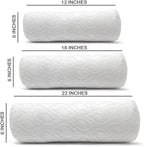 Becky Cameron Neck Roll Pillow Orthopedic Bolster Crumbed Foam Filled Cylinder Cushion Pad Lumbar Support Leg Pain Comfort Cervical Round Pillow ideal for Rest Reading Sleeping (12" x 6" Round)