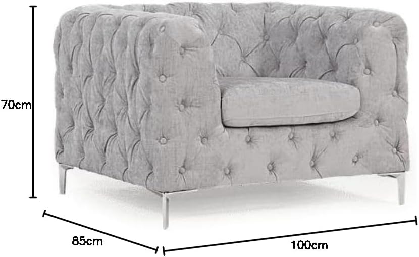 Adam Icon armchair grey velvet unique for living room
