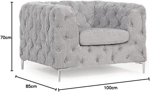 Adam Icon armchair grey velvet unique for living room