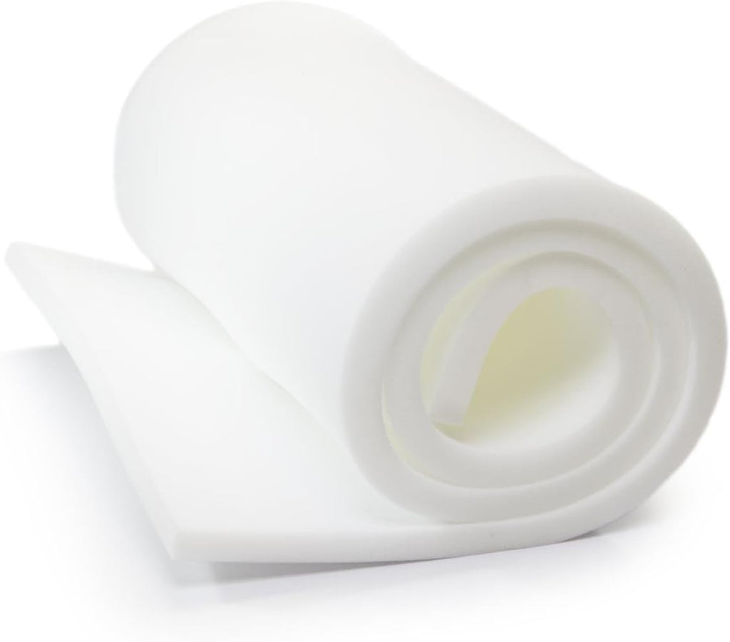 AK TRADING CO. High Density Upholstery Foam Cushion, Polyurethane Foam Sheet - Made in USA - 1" H x 24" W x 72" L