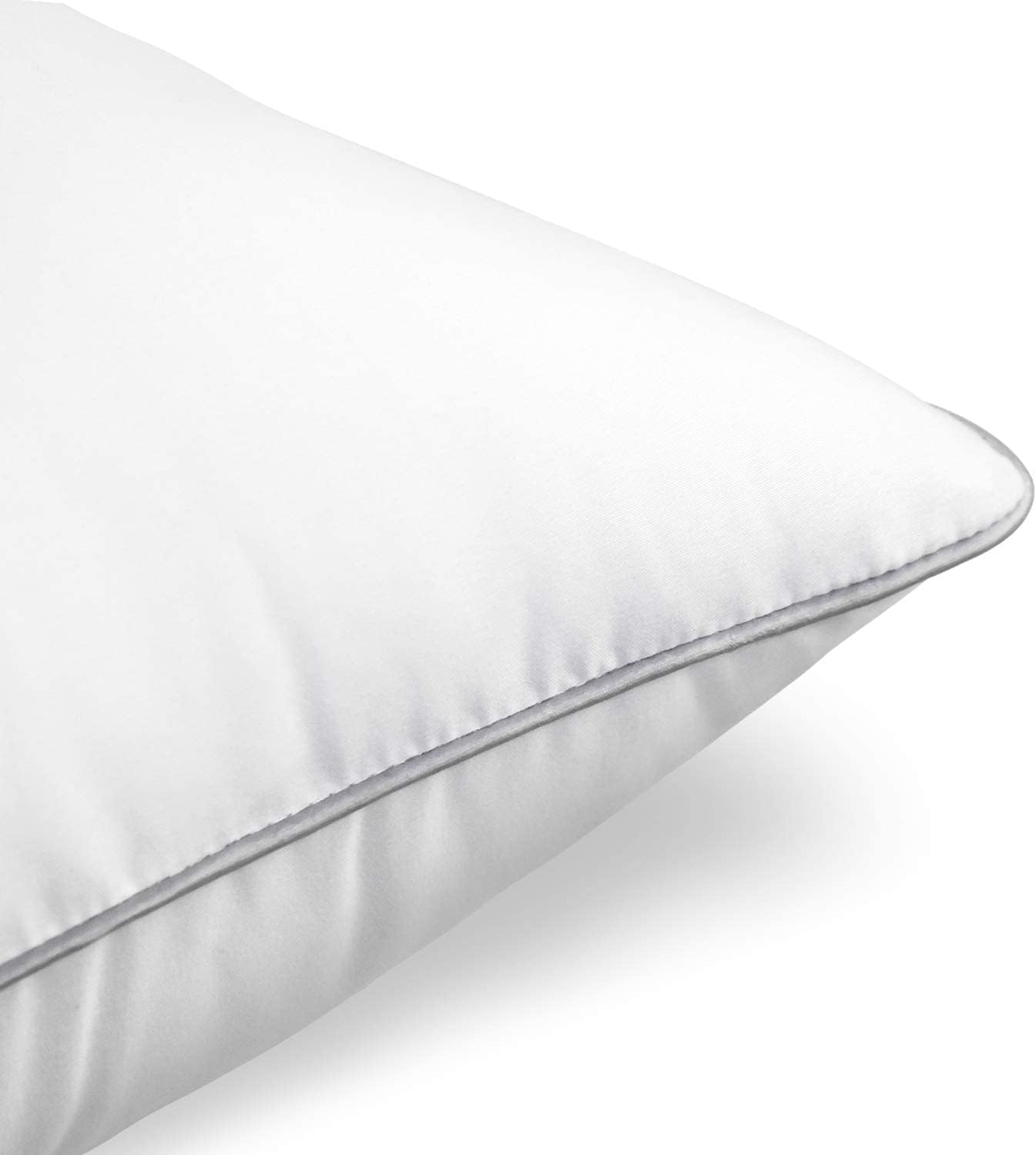 EDOW Soft Pillows for Sleeping (2 Pack),Supportive Down Alternative Polyester Micro-Fiber Filled Pillows, Brushed Cotton Cover, Machine Washable (White, Queen(20x30)) @ M&A STYLES LTD