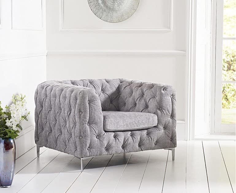 Adam Icon armchair grey velvet unique for living room