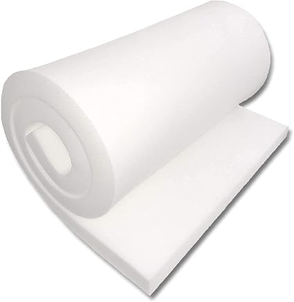 AK Trading CO. Professional 4" Thick, 18" Wide X 72" Long Regular Density Upholstery Foam, White