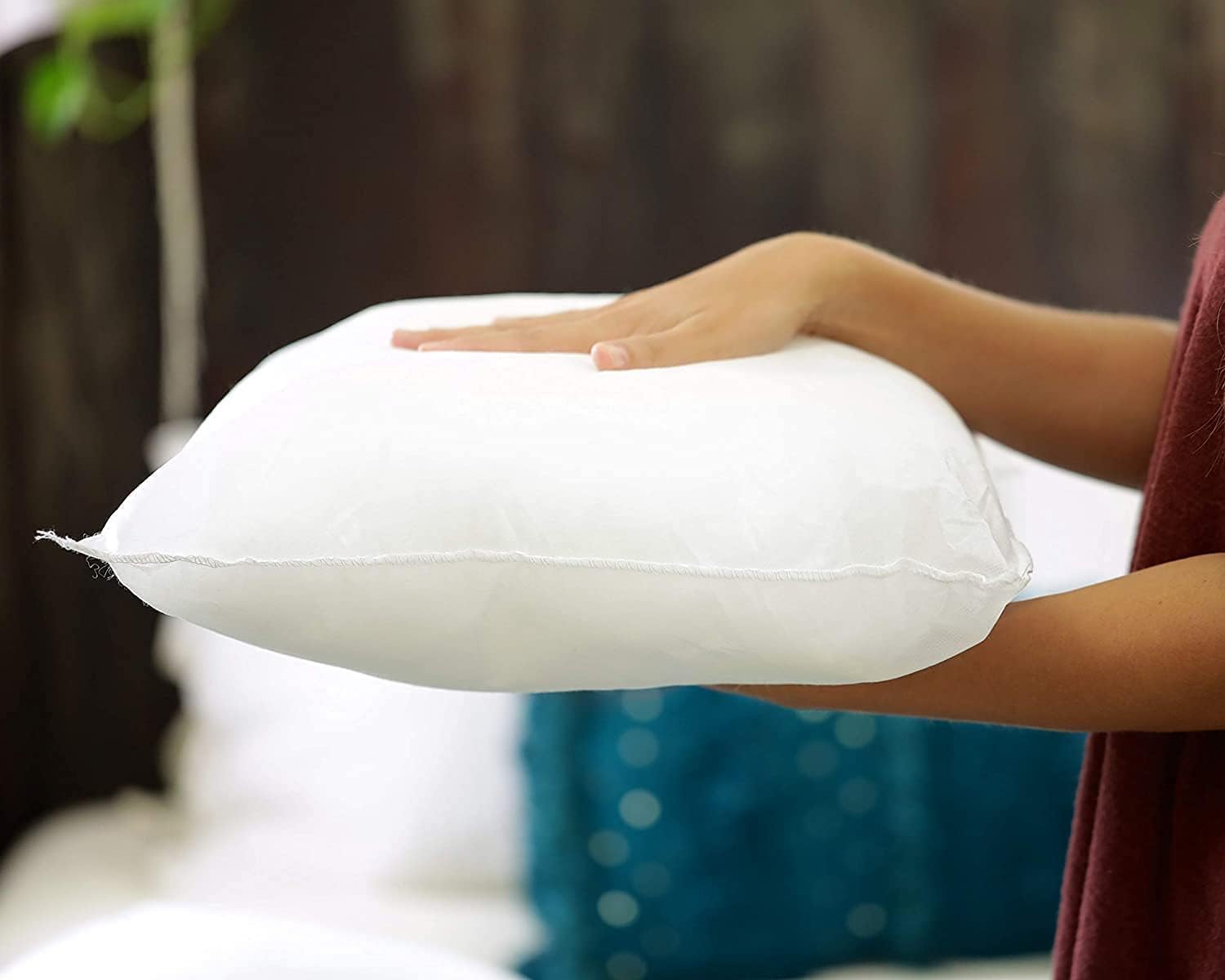 Foamily Throw Pillows Insert Set of 2-22 x 22 Insert for Decorative Pillow Covers - Made in USA - Bed and Couch Sham Filler @ M&A STYLES LTD