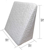 Wedge Pillow Support Cushion Great for Bed and Couch, Helps to Reduce Snoring, Acid Reflux, Back Pain and Respiratory - Ideal Foam for Sleeping, Reading - Breathable Washable Cover
