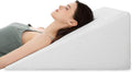 Wedge Pillow Support Cushion Great for Bed and Couch, Helps to Reduce Snoring, Acid Reflux, Back Pain and Respiratory - Ideal Foam for Sleeping, Reading - Breathable Washable Cover