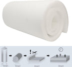 AK TRADING CO. High Density Upholstery Foam Cushion, Polyurethane Foam Sheet - Made in USA - 1" H x 24" W x 72" L
