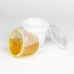 Becky Cameron™ Round 2oz Transparent Plastic Food Containers Lids Deli Pot or Sauce Take Away Chutney Ketchup Restaurant Jelly Shot & Dessert Cups Re-Usable (Pack of 50)