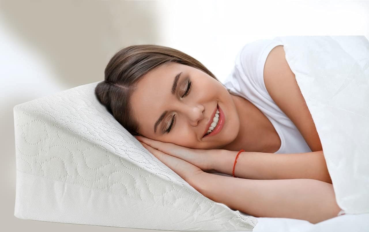 Becky Cameron Orthologics Wedge Pillow for Bed & Couch Made Foam, use as a Reading and Relax Cushion (51 x 46 x 28 cm) @ M&A STYLES