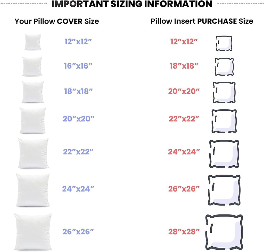 Foamily Set of 4-18 X 18 Premium Outdoor Water Resistant Stuffer Pillow Throw Inserts Sham Square Form, 18" L X 18" W, Standard/White @ M&A STYLE
