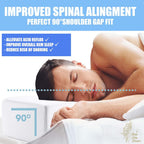 Boho City Sleeper | Side Sleeper Pillow | Cube Memory Foam Pillow for Back & Shoulder Pain | Square Neck Cushion for Better Support | Comfortable Bed for Dreamy Sleep | Queen, King, Single & Travel