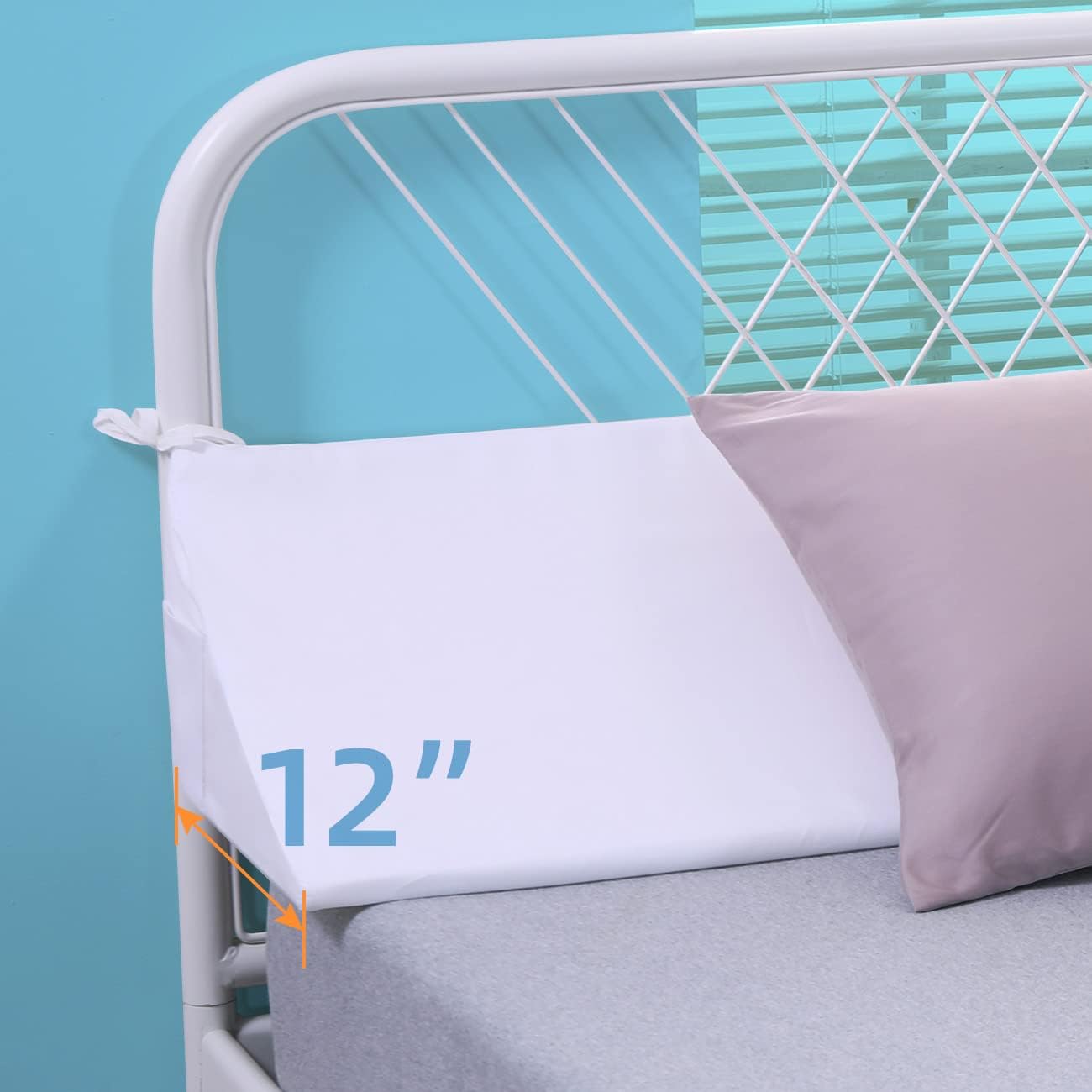 LOFE Mattress Gap Filler King 77"x12"x8"- Wider 12" Bed Wedge Pillow for Headboard Gap, Bed Gap Filler Between Headboard and Mattress(0-12"), Triangle Headboard Pillow for Stop Losing Pillows