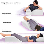 Adam Icon Orthopaedic Large Elevating/Elevated Leg Wedge Pillow Sleeping Reading Resting, Blood Circulation Reduce Back Hip Neck Knee Pain Relief