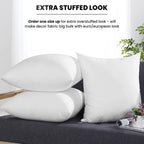 Foamily Throw Pillows Insert - (Pack of 4) Pillow 12" x 12" Inches for Bed and Couch - 100% Machine Washable Cotton Pillow - Indoor Decorative Throw Pillows for Couch & Bed