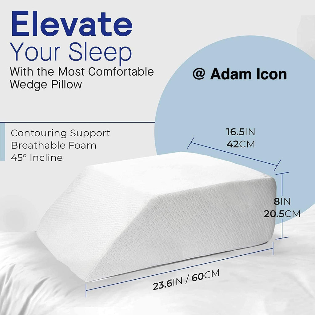 Bekweim Leg Wedge Elevation Pillow for Sleeping Circulation Supportive Bed Pillow Leg Swelling Foot & Knee Discomfort