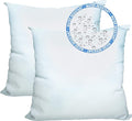 Foamily® Set of 2-12 x 12 Premium Outdoor Water Resistant Stuffer Pillow Throw Inserts Sham Square Form, Standard/White - Made in USA @ M&A STYLES LTD