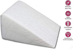 Wedge Pillow Support Cushion Great for Bed and Couch, Helps to Reduce Snoring, Acid Reflux, Back Pain and Respiratory - Ideal Foam for Sleeping, Reading - Breathable Washable Cover