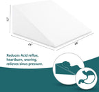 Bed Wedge Pillows Leg Elevation Reading Pillow & Back Support Wedge Pillow - for Back and Legs Support, Back Pain, Leg Pain, Pregnancy, Neck and Shoulder Joint Pain, Sleeping (White, 12" x 24" x 24")