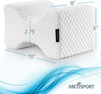 Knee Pillow - for Hip, Back, Leg, Knee Pain Relief - Ideal for Side Sleepers, Pregnancy & Right Spine Alignment - Premium Comfortable Memory Foam Wedge Contour with Washable Cover {New and Improved}