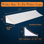 LOFE Mattress Gap Filler King 77"x12"x8"- Wider 12" Bed Wedge Pillow for Headboard Gap, Bed Gap Filler Between Headboard and Mattress(0-12"), Triangle Headboard Pillow for Stop Losing Pillows