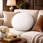 Foamily Round Throw Pillows 32" Premium Pillow Inserts for Couch or Bed Decorative Bedding - Made in USA @ M&A STYLES LTD