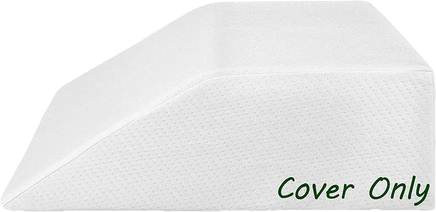 Adam Icon Leg Wedge Elevation Pillow for Sleeping Circulation Supportive Bed Pillow Leg Swelling Foot & Knee Discomfort (24x21x8 wedge cover only)
